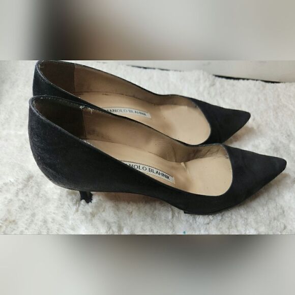 MANOLO BLAHNIK BB Suede Pointed Pump Size 36 - Picture 2 of 10